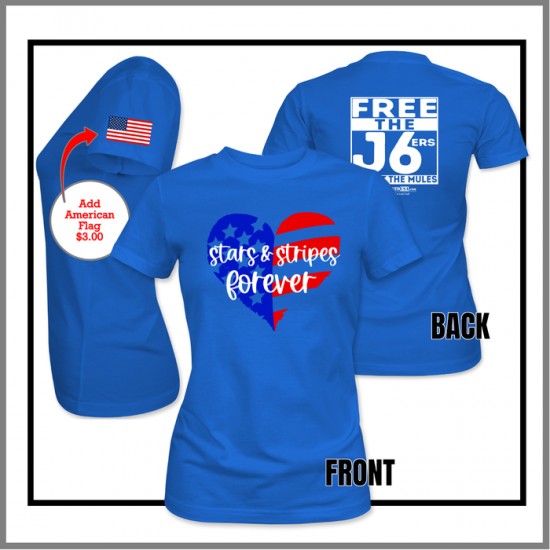STARS and STRIPES FOREVER Ladies T-Shirts