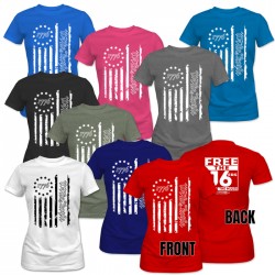 1776 Flag Ladies T-Shirts 1776 Flag Ladies T-Shirts