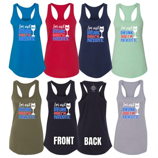 PATRIOTIC WINE Ladies Tanks